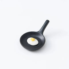 Frying Pan with Fried Egg Chopstick Rest