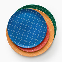 Blue Grid 8 Side Plate (Single or Set of 4)